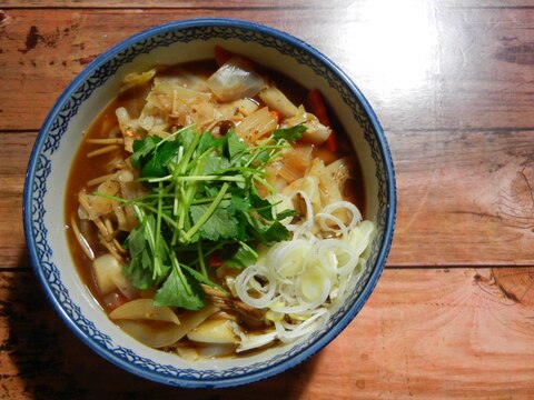 野菜たっぷり味噌煮込みうどん